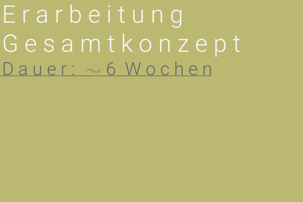 Grafik für meine Leistungen; Erarbeitung Gesamtkonzept.