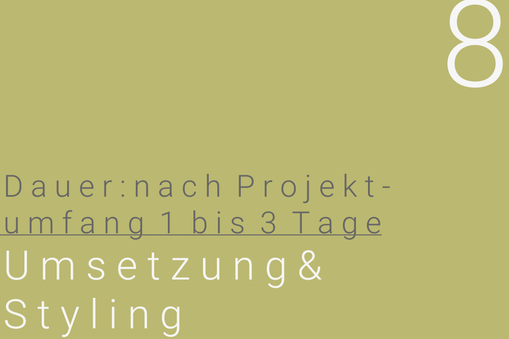 Grafik für meine Leistungen; Umsetzung und Styling. (= Handwerkerleistungen, Möbelaufbau, Dekoration, etc).